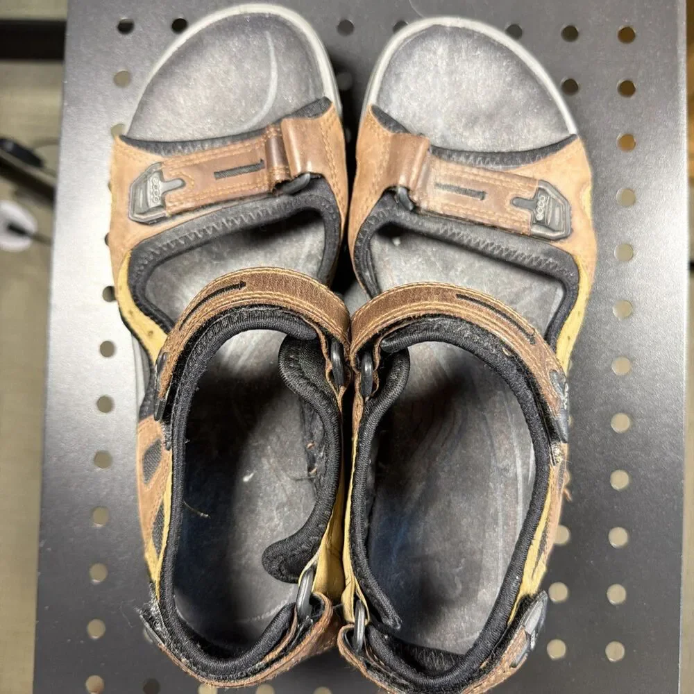 Ecco Yucatan Women’s Sandal Brown Knick Leather Size 38/7